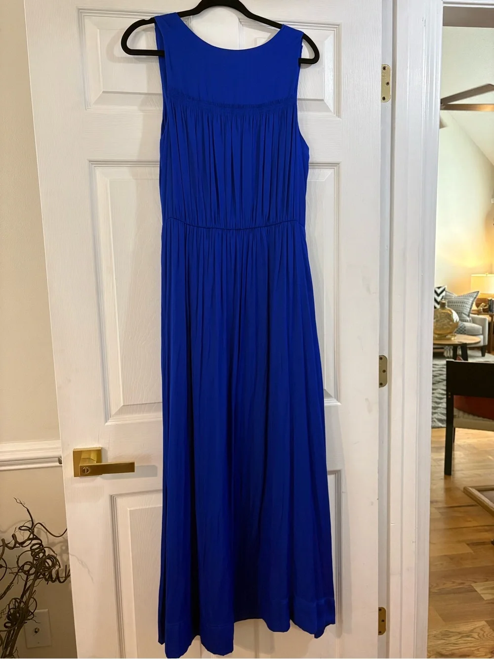 Banana Republic Sleeveless V-Neck Maxi Dress in Cobalt Blue - Picture 6 of 9